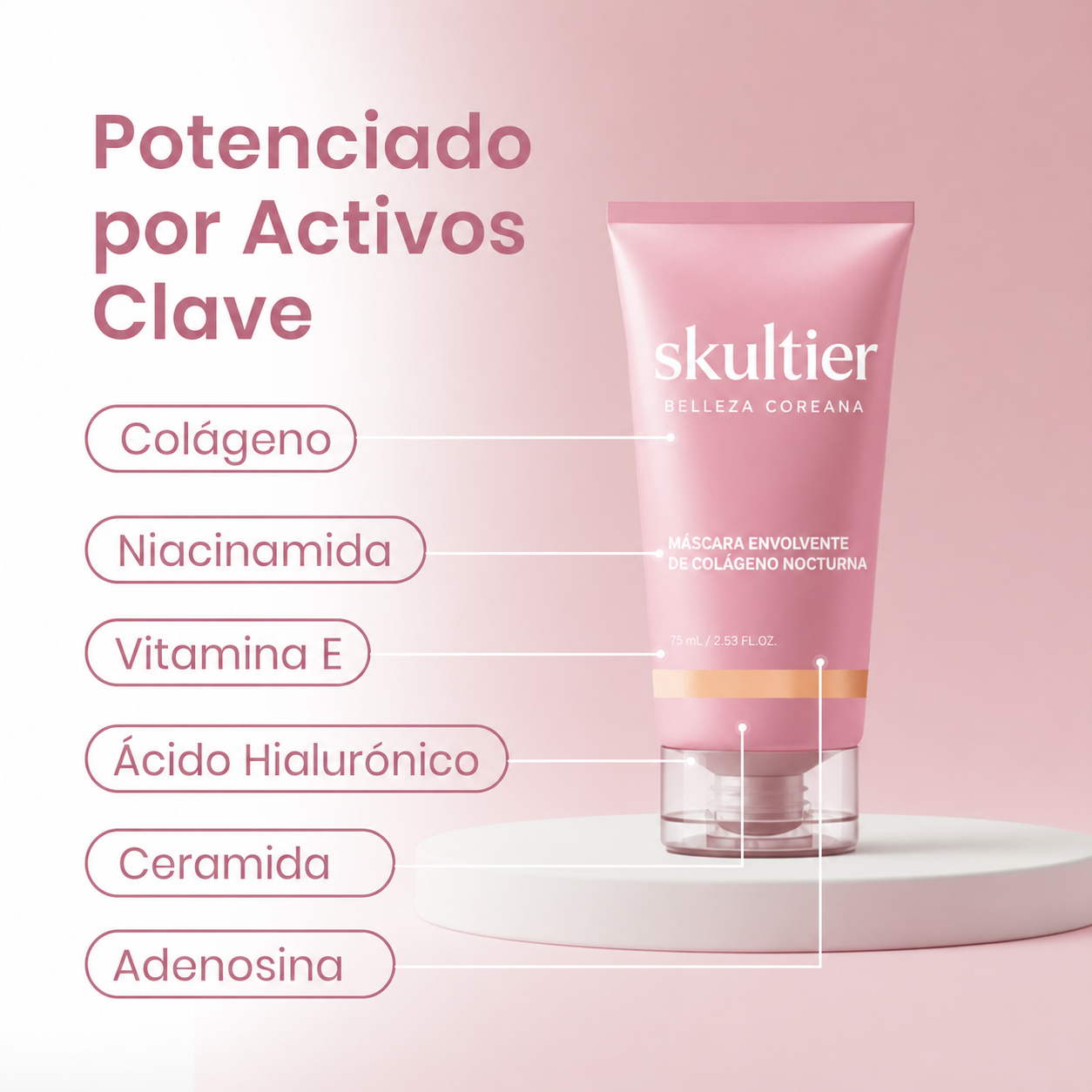 Skultier-Mascarilla nocturna de colágeno
