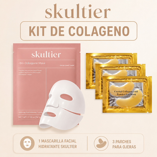KIT Colageno-1 Mascarilla+3 Parches para Ojeras