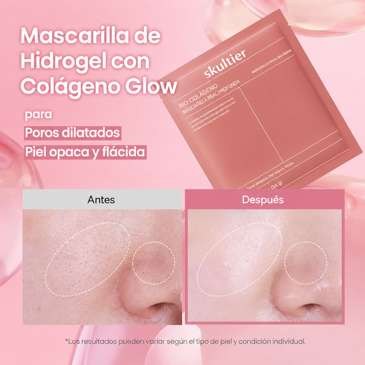 Mascarilla Hidratante Skultier de BIo Colageno