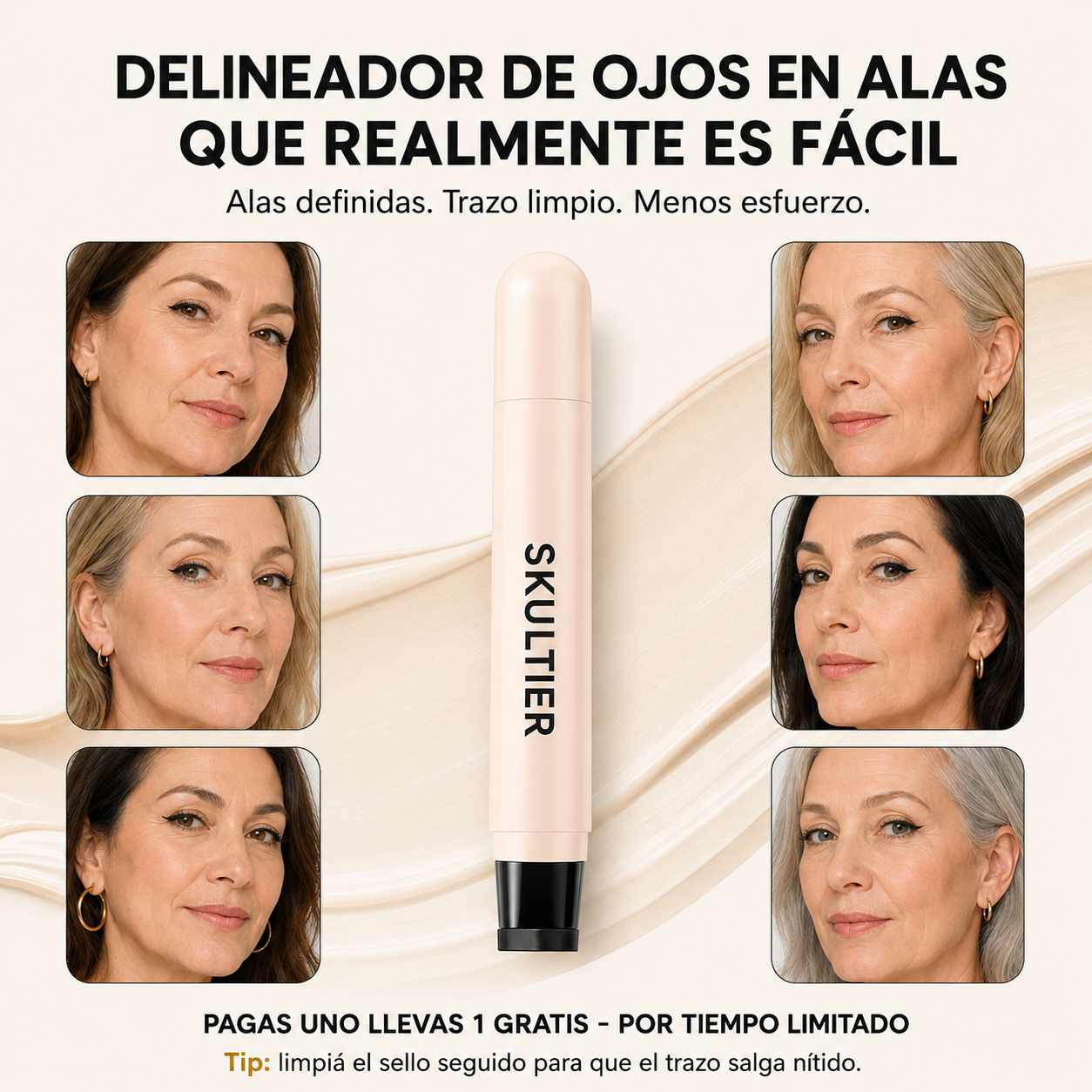 Skultier — Delineador coreano de doble ala giratoria